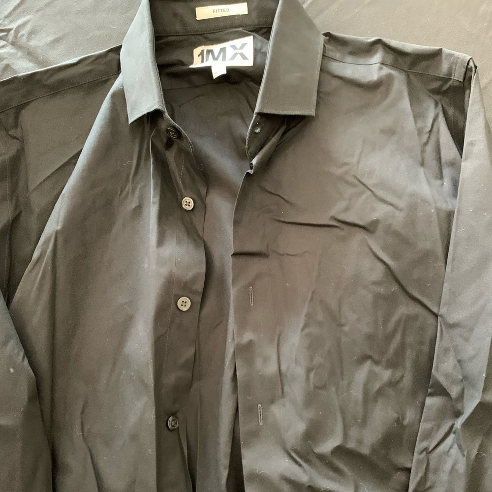 Express 1MX black dress shirt